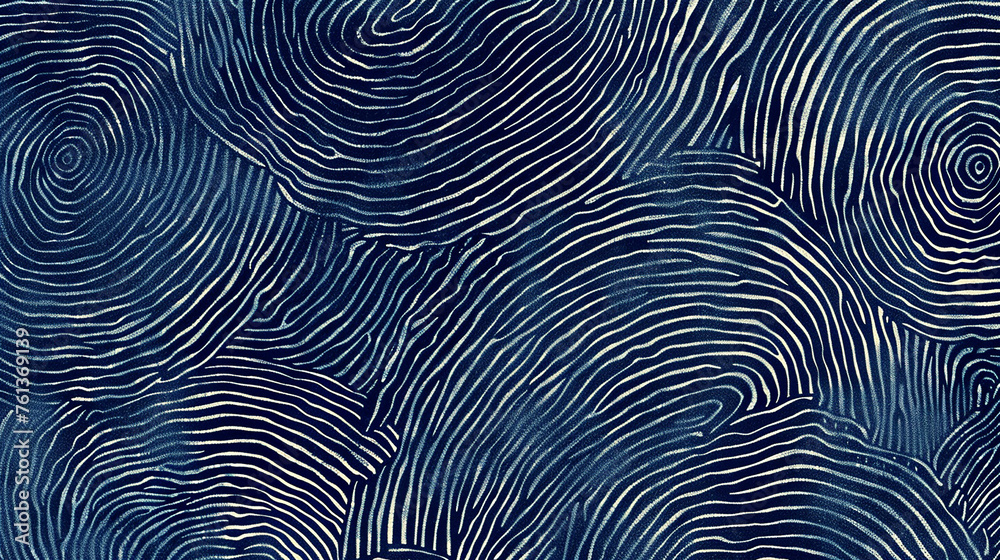 seamless fingerprint pattern with lines. Generative Ai.