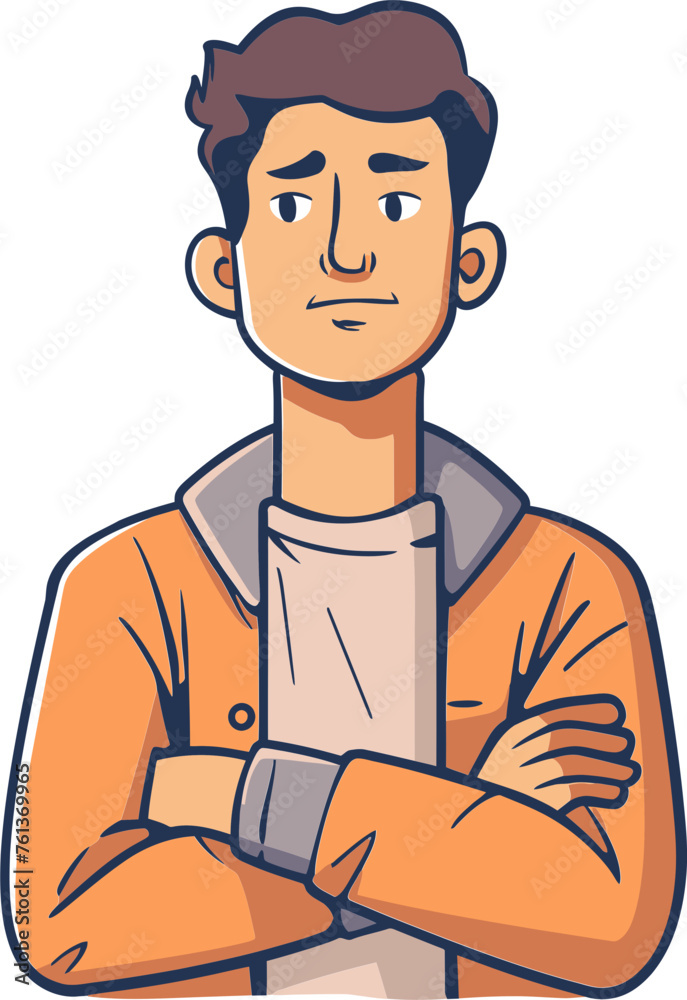 Entrepreneurial Spirit Man Vector Portrait