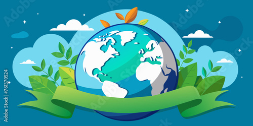 world globe planet earth background banner sustainable environment ecology nature regeneration eco friendly green energy care for nature esg concept
