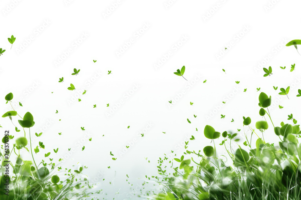 Field of green grass with butterflies flying around it Field of green grass with butterflies flying around it