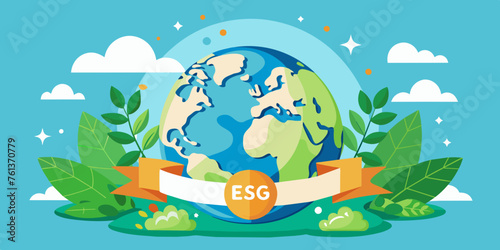 world globe planet earth background banner sustainable environment ecology nature regeneration eco friendly green energy care for nature esg concept
