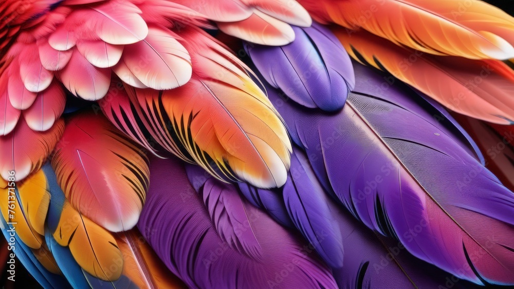 Fototapeta premium background of colorful feathers