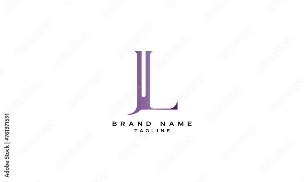 JUL, JLU, UJL, ULJ, LUJ, LJU, Abstract initial monogram letter alphabet logo design