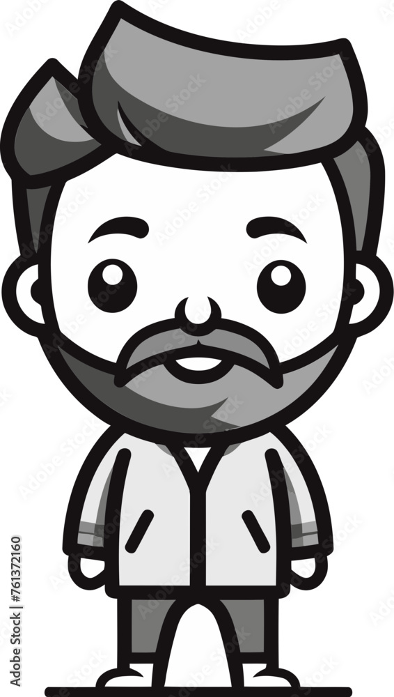 Fototapeta premium Retro Gamer Man Vector Concept