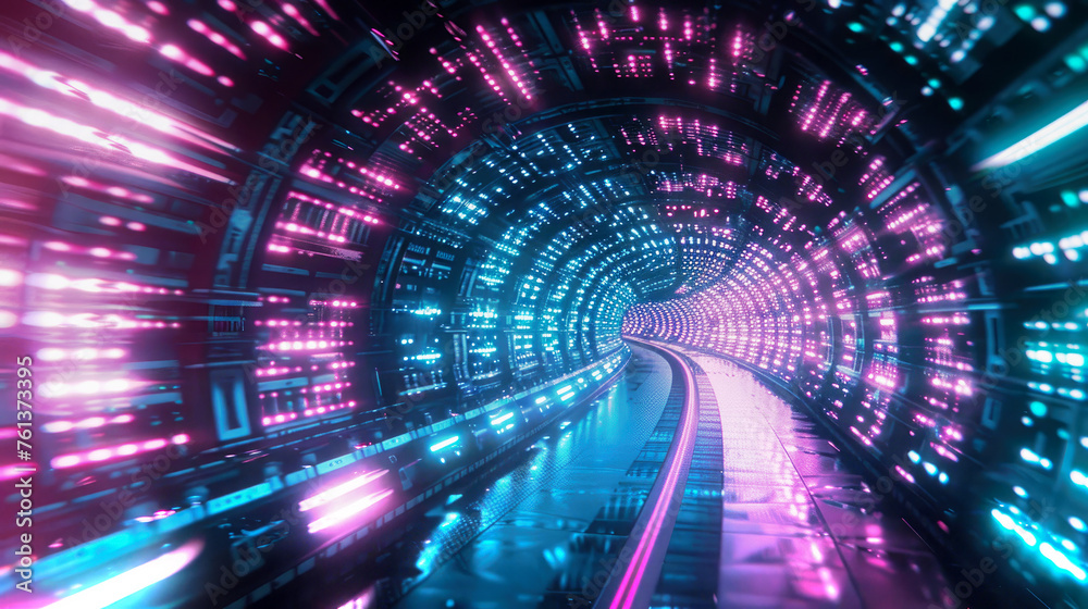 Abstract futuristic tunnel light speed background. Abstract futuristic tunnel light speed background.