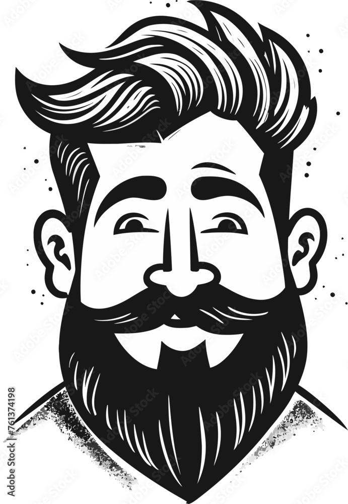 Obraz premium Street Dance Crew Man Vector Portrait