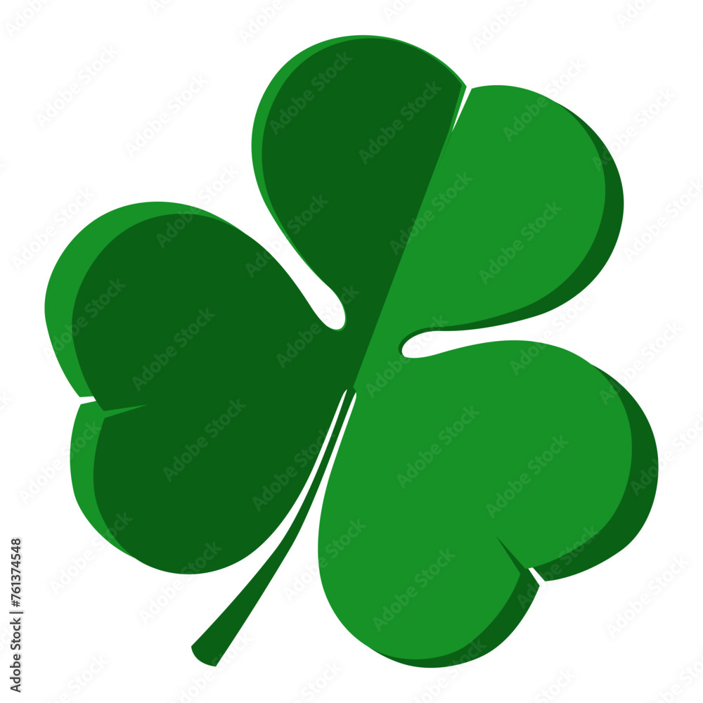 Fototapeta premium Lucky three leaf clover icon