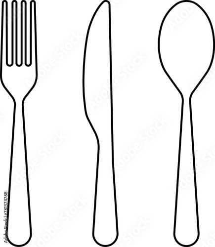 Cutlery icon. Spoon  forks  knife. Menu symbol. Restaurant icon. Food  plate  fork  knife  spoon  cutlery icon set. Vector illustration