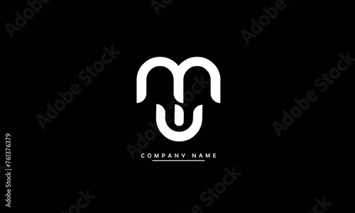 ME, EM, M, E Abstract Letters Logo Monogram