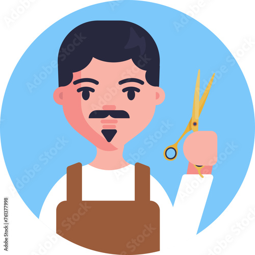 This Barber icon showcases the essential tool of the trade, the scissors symbolizing precision, expertise, and meticulous attention to detail.