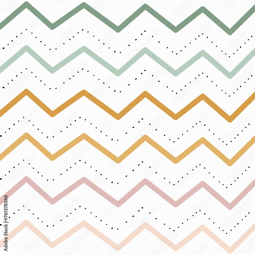 Neutral Boho Pattern, Childish Zigzag Waves, line pattern suitable for any propose clothing product, children fashion, wrapping paper, wallpaper, bag pattern design Neutral Boho Pattern, Childish Zigzag Waves, line pattern suitable for any propose clothing product, children fashion, wrapping paper, wallpaper, bag pattern design
