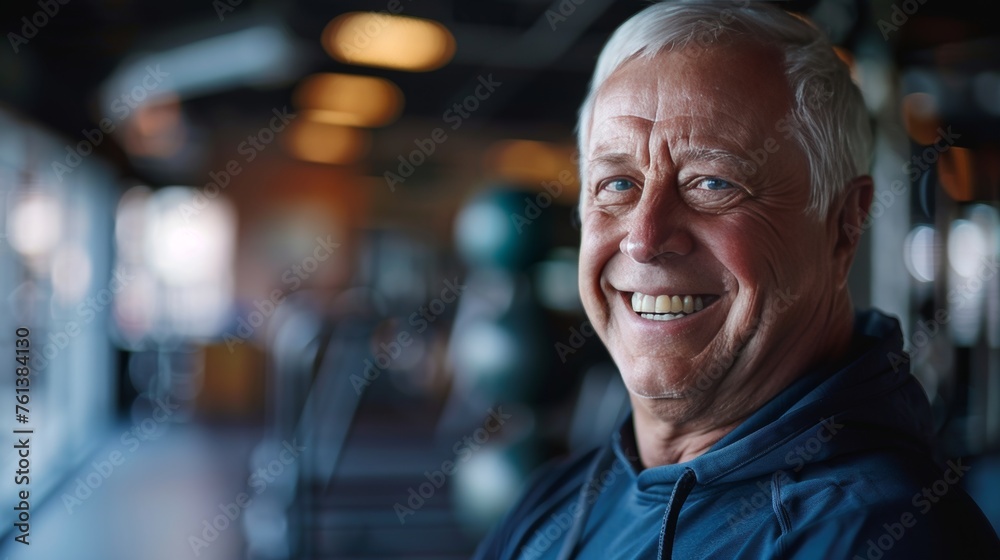 Obraz premium Joyful Senior Fitness Moment