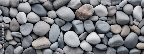 Smooth Pebbles in Shades of Grey and White