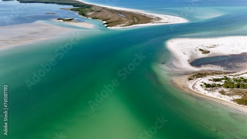 A drone view of Hurricane Pass in Dunedin, Florida