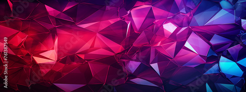 Vivid Polygonal Background in Ruby and Sapphire Hues