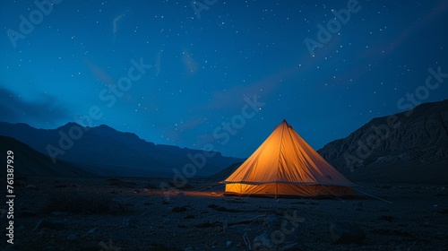 Starry Sky Over Mountain Camp © XtravaganT