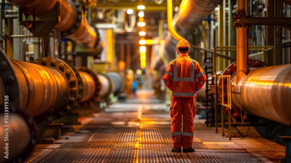 Fototapeta premium Factory Pipeline Supervision