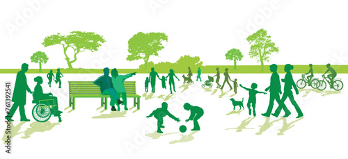 Kinder  Gruppe spielen und haben Freude, illustration
