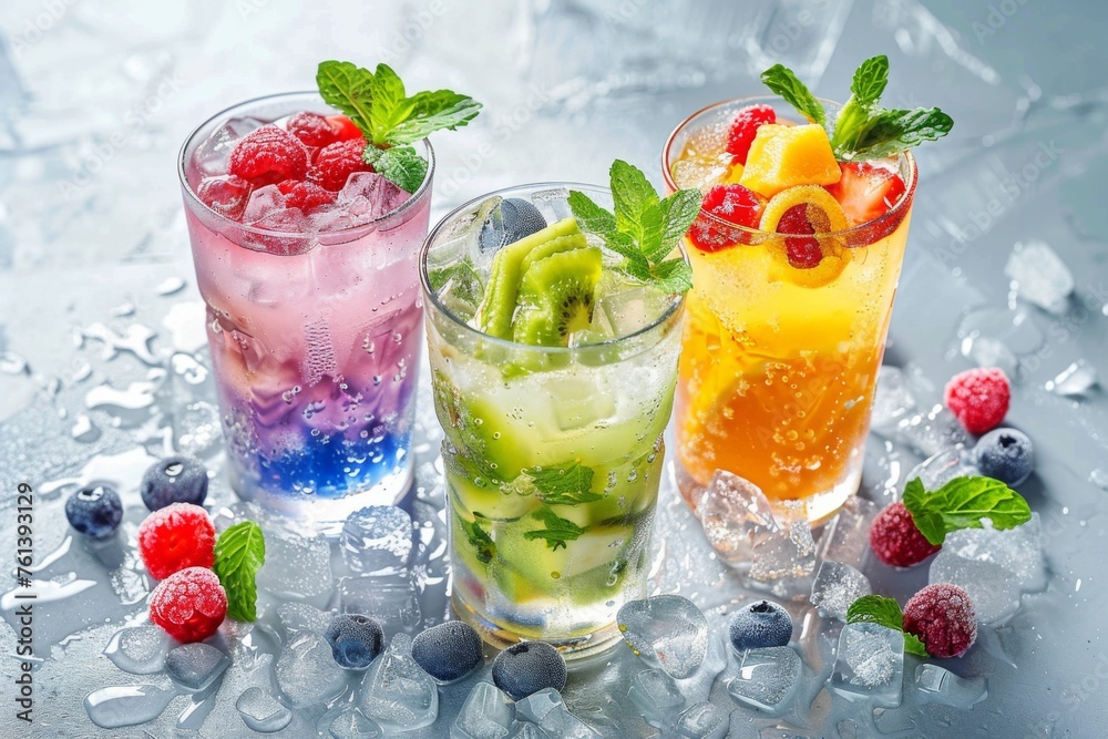 Assorted Infused Water in Mason Jars Assorted Infused Water in Mason Jars