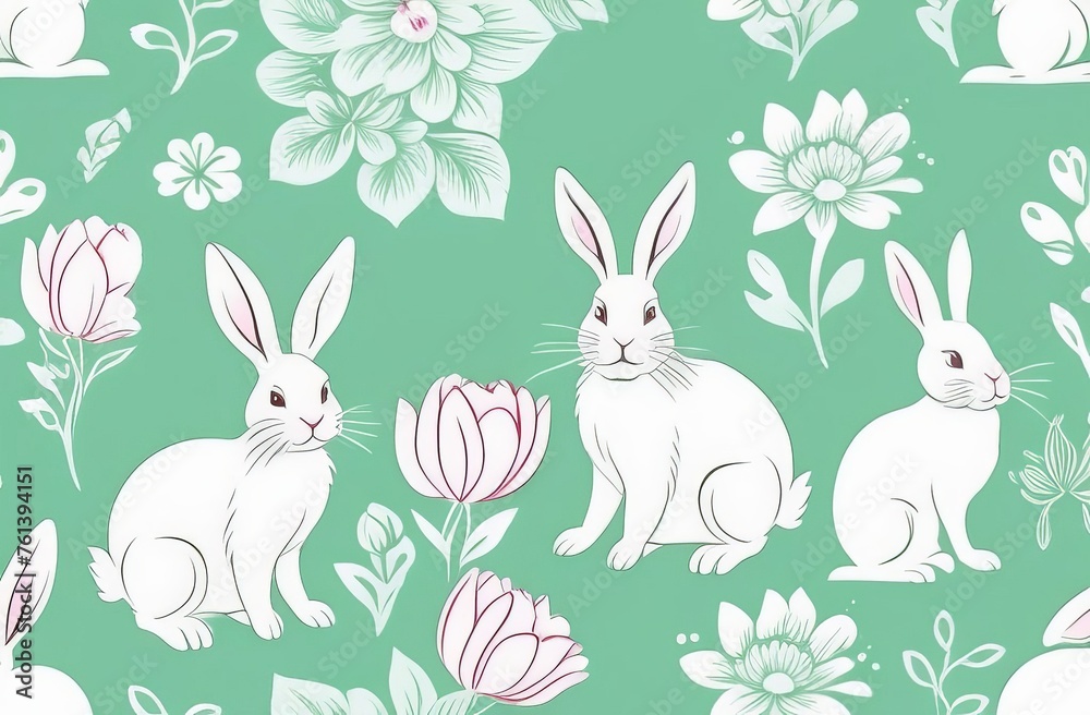 easter rabbits and eggs easter rabbits and eggs