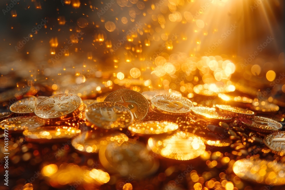 Stacked gold coins Stacked gold coins