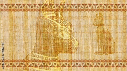 Ancient Egyptian Cat background 