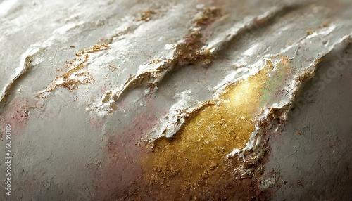Illustration of a white metal texture with rust. 
