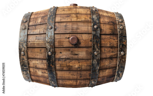 Authentic Wooden Barrel: Timeless Elegance - Generative AI