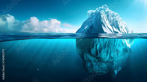 The Majestic and Mysterious Iceberg: A Spectacular Portrait of Nature's Unseen Formation © Jeff