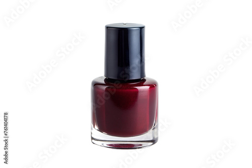 Maroon red nail polish. isolated on transparent background.