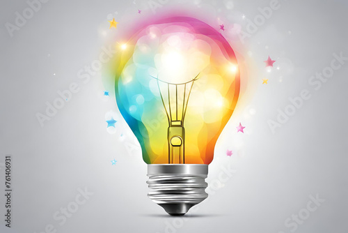 Creative light bulb Idea concept background design for poster flyer cover brochure business idea abstract background.contains gradient mesh