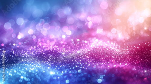 Purple glitter background. Elegant abstract background with bokeh defocused lights.