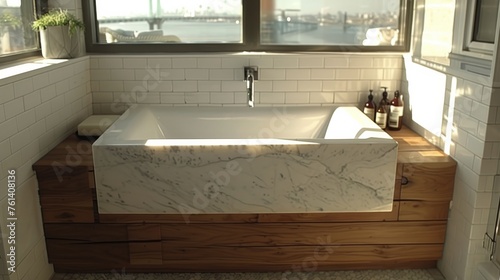 Two Sinks on Wooden Counter