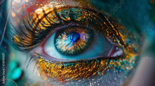 Artistic Painted Eye Close-Up