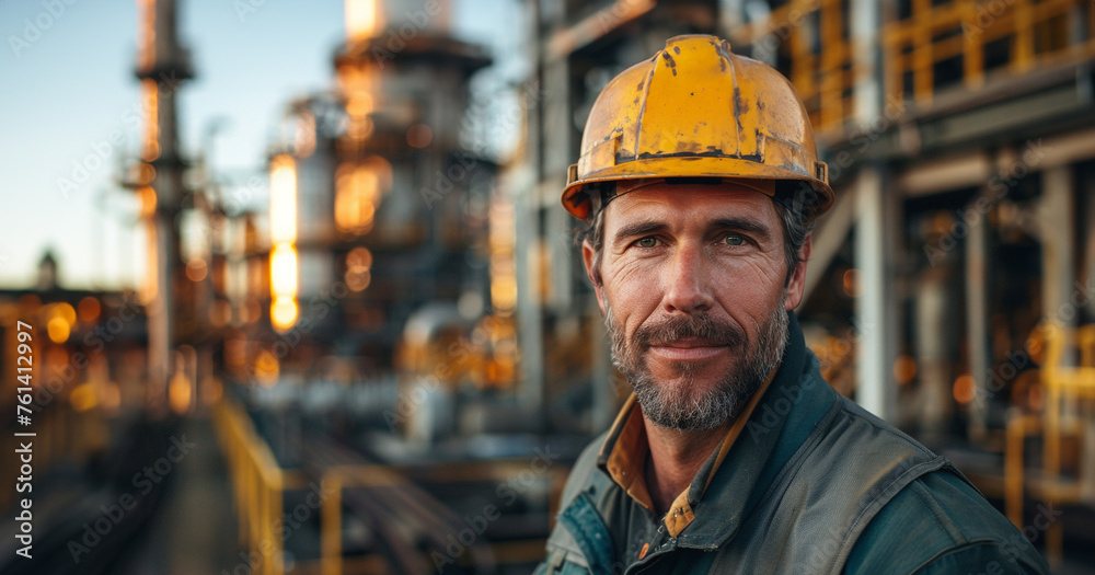 Portrait of a male builder, engineer on the background of a construction site. The hard helmet, overalls. Wrinkles, tired, experienced look Portrait of a male builder, engineer on the background of a construction site. The hard helmet, overalls. Wrinkles, tired, experienced look