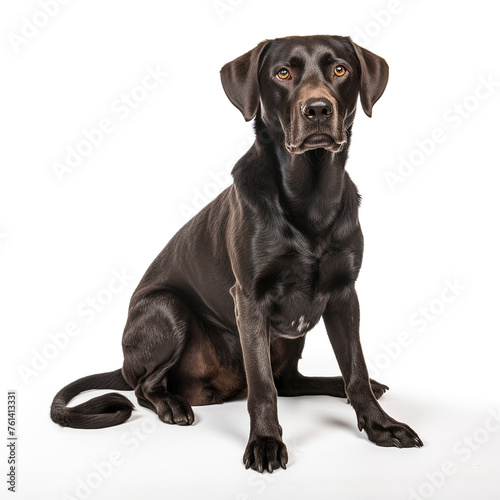 studio shot of a cute dog on an isolated background