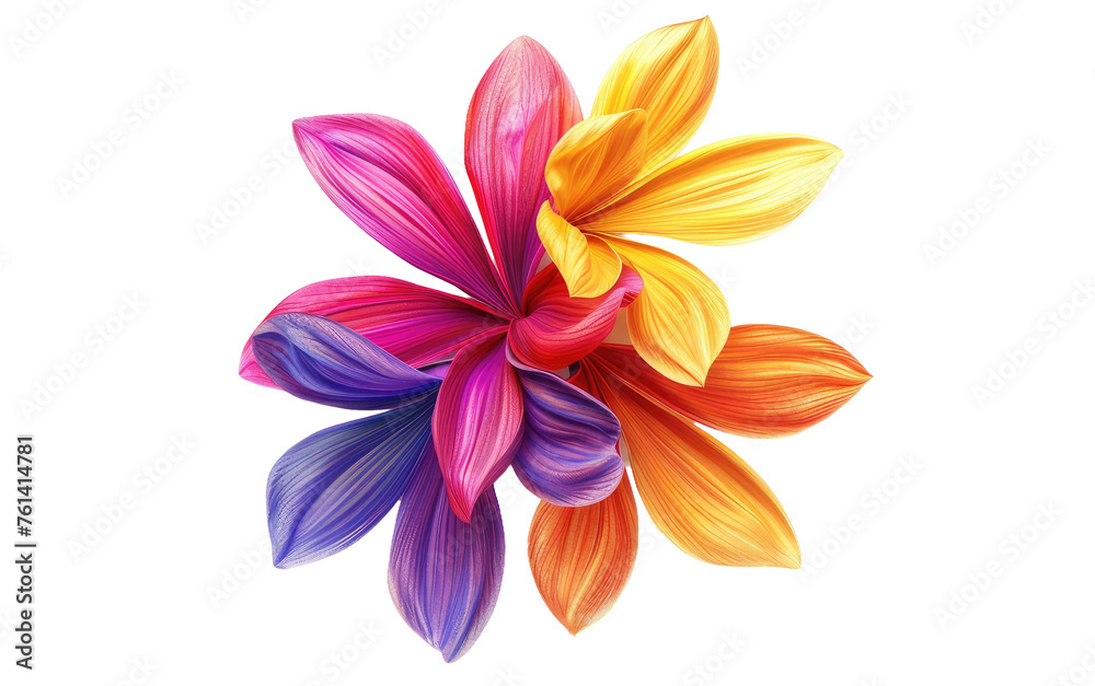 Floral Splendor: Colorful Holi Flower Petals Icon Generative AI