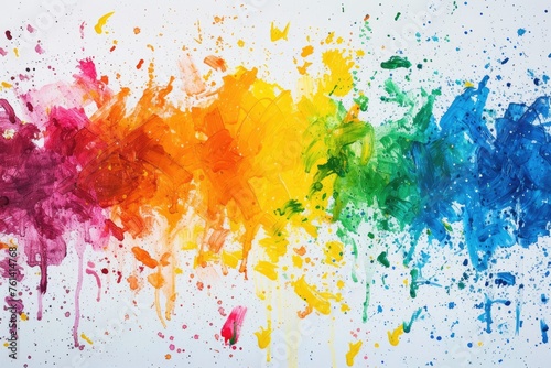 Happy Holi, Indian Festival of Color Celebration with Colorful Splashing Paint Background