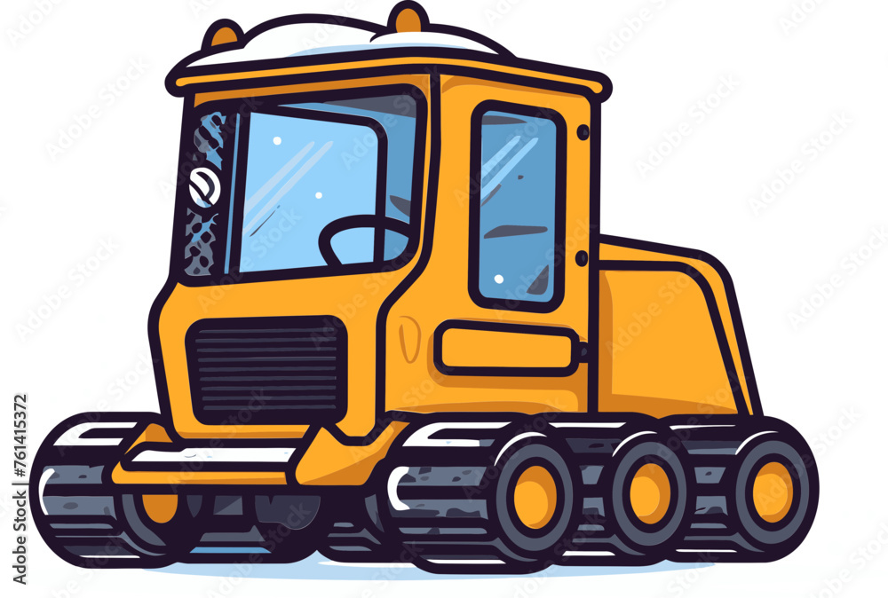 Snowplow Vector Illustration: Crafting Digital Realities, One Pixel at a Time