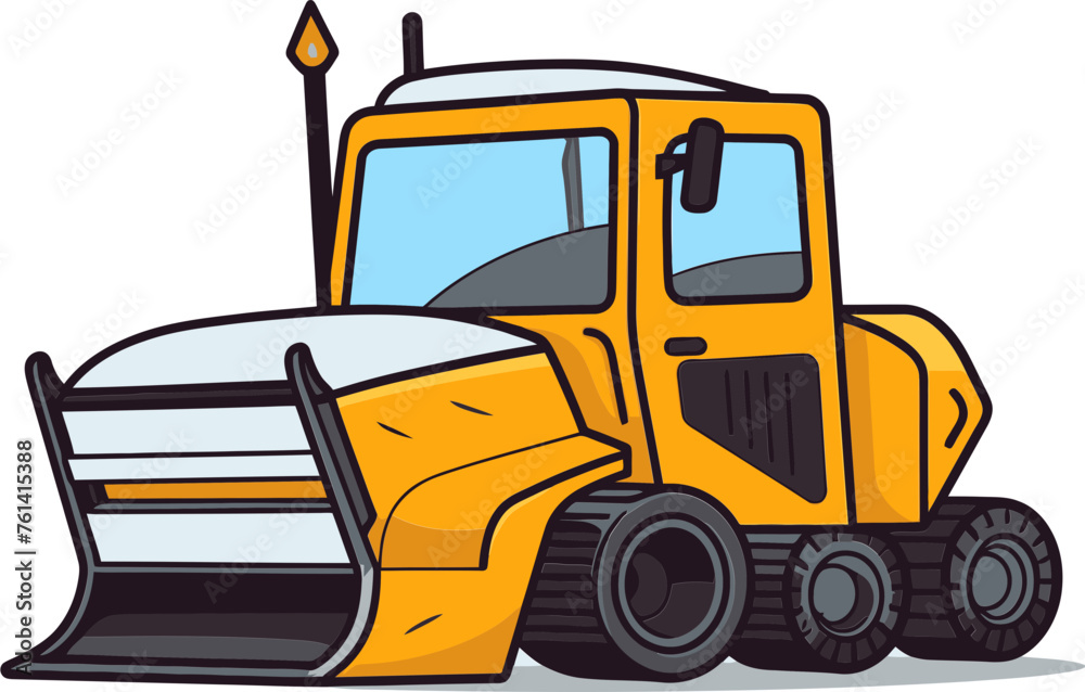 Snowplow Vector Illustration: Where Every Pixel Counts