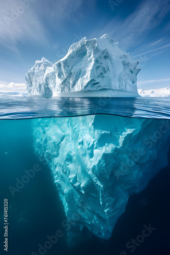 The Majestic and Mysterious Iceberg: A Spectacular Portrait of Nature's Unseen Formation © Jeff
