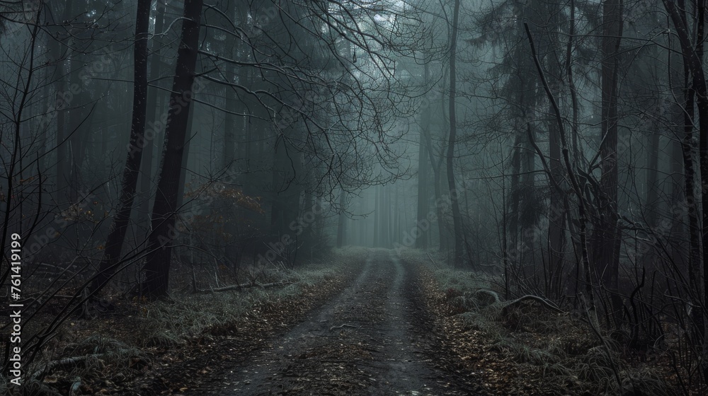Fototapeta premium Mystery of the Dark Forest Path