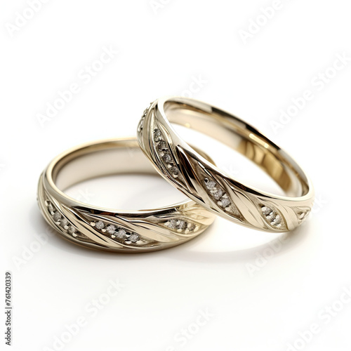 Wedding Rings isolated on white background