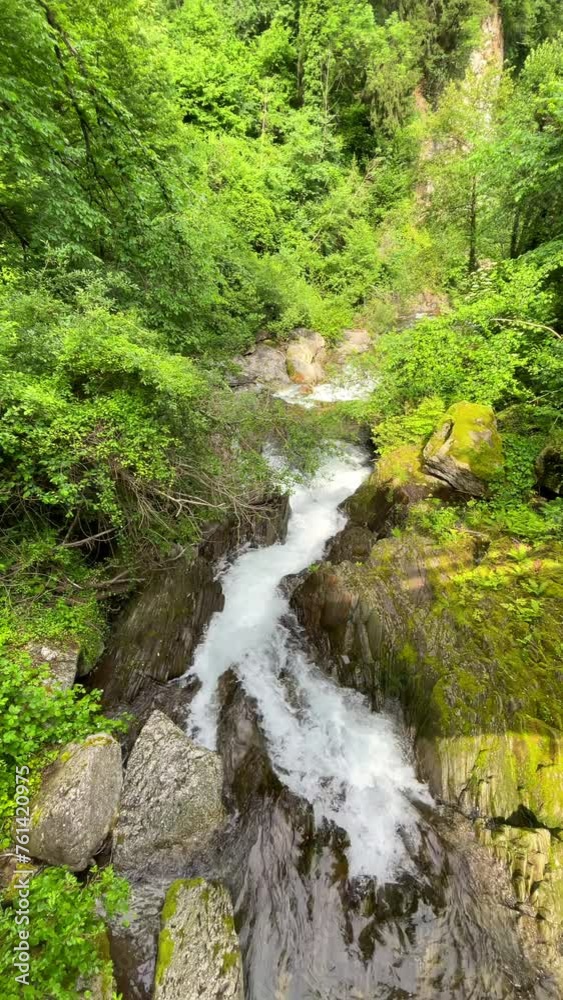 Waterfall in the Maltatal in Carinthia Austria during a beautiful springtime day in the Alps. Waterfall in the Maltatal in Carinthia Austria during a beautiful springtime day in the Alps.