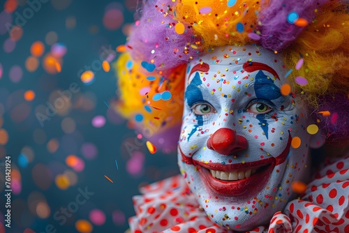 Close Up of a Person With Clown Makeup