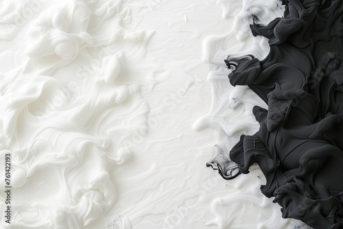 Abstract background of white and black ink. The colors are white and black mixed.