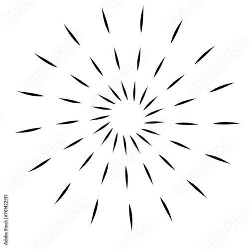 Rays in simple retro design,burst of sunlight,explosion effect,vintage doodles,Hand drawn stars exploding,vintage sunlight for your projects,Doodle explosion or sun rays,Vector illustration.