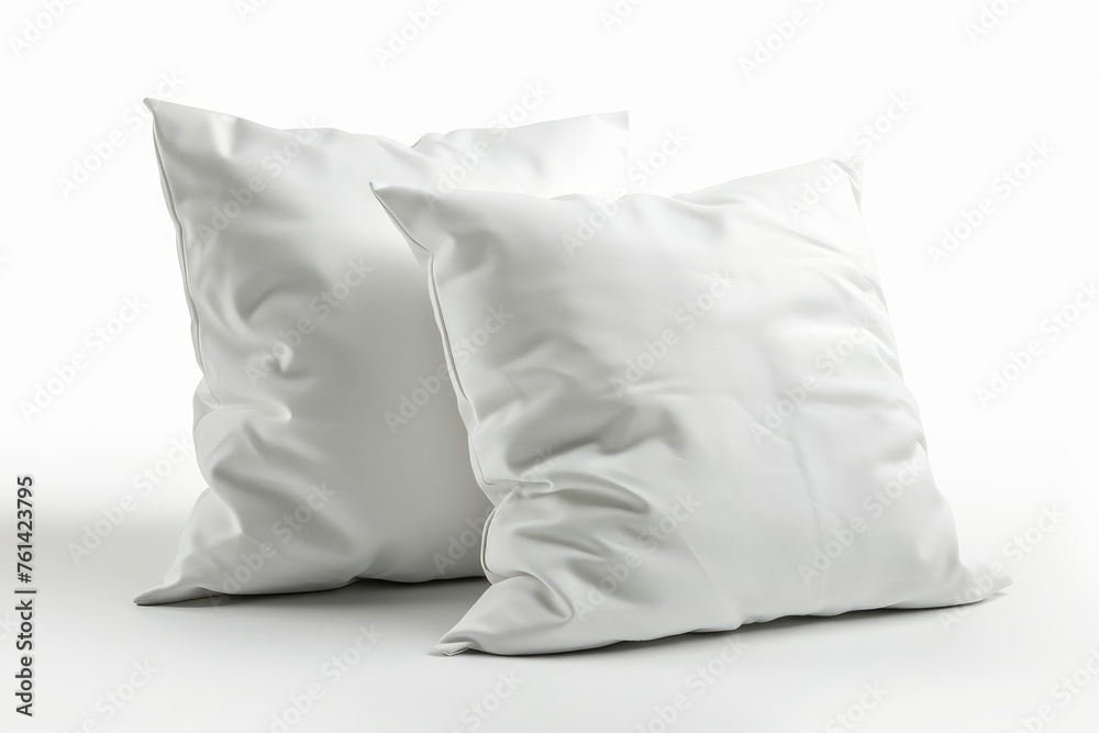Throw pillow photo on white isolated background
