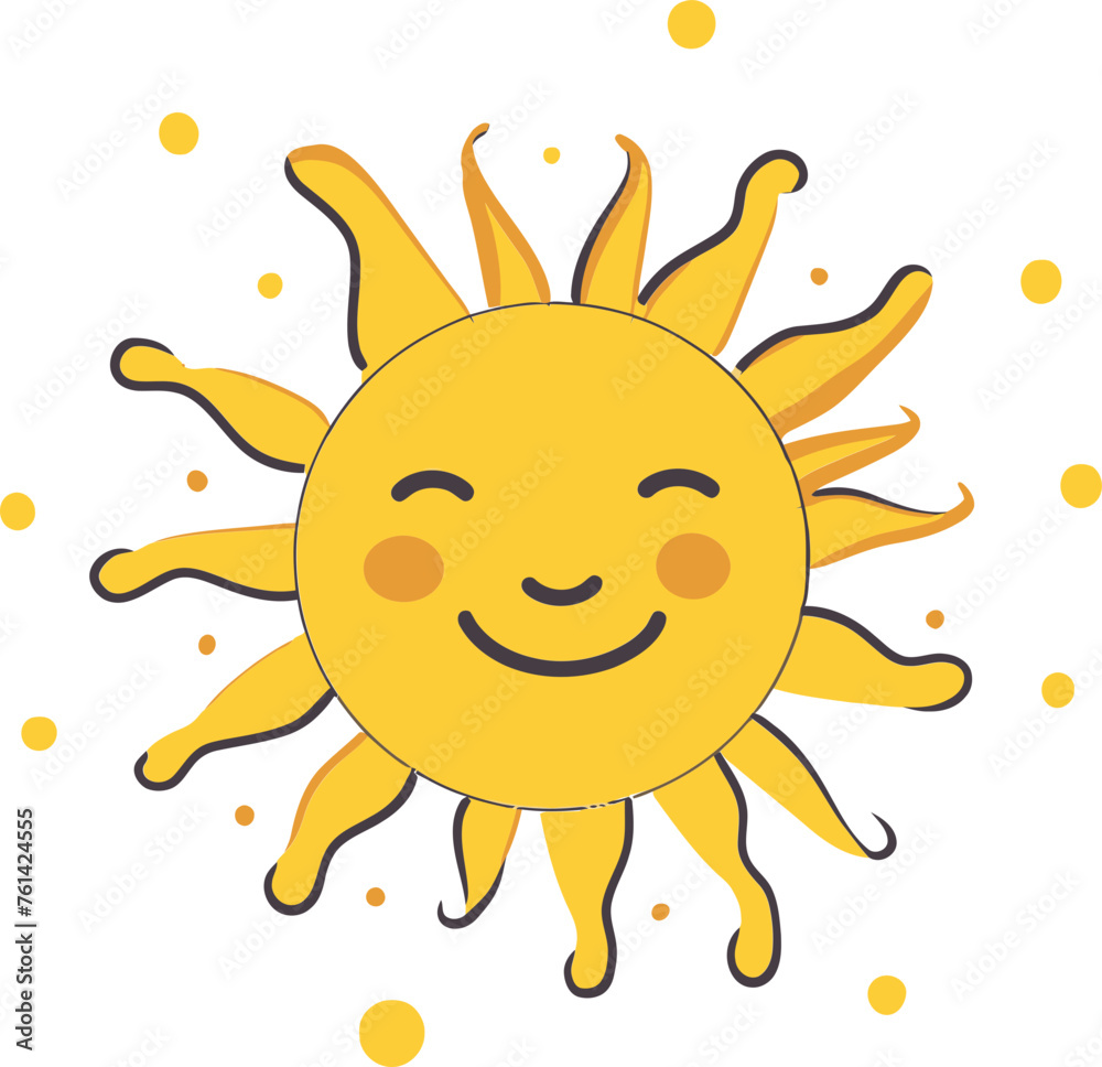 Sunny Elegance Vector Sun Illustration