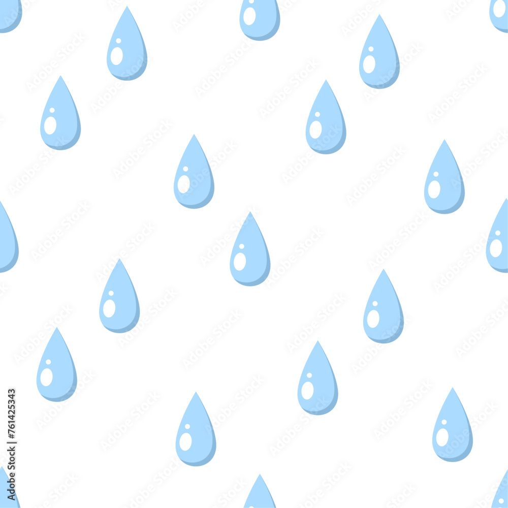 Blue raindrops on white background. Vector seamless pattern. Blue raindrops on white background. Vector seamless pattern.